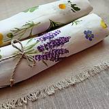 Úžitkový textil - Utierky z ľanu " Lúka Provence " - 15561506_