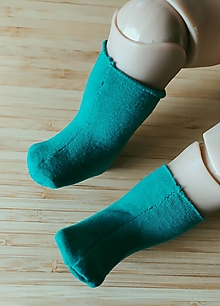 Hračky - Zelené ponožky pre Baby Born aj sestričku - 15561275_