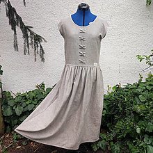 Šaty - Oversize ľanové šaty (rôzne farby) vzorok 50%  25€ - 15560140_