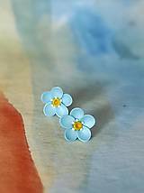 Náušnice - Modré kvety - 15561757_