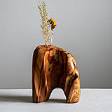 Dekorácie - Drevená váza vlnitá - 15563836_
