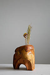 Dekorácie - Drevená váza vlnitá - 15563839_