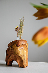 Dekorácie - Drevená váza vlnitá - 15563840_