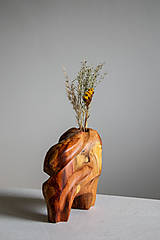 Dekorácie - Drevená váza vlnitá - 15563842_