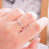 Prstene - Strieborný prsteň žiara so zirkónmi - 15562603_