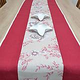 Úžitkový textil - CARMEN - ľanový obrus - vínový behúň na stôl - 15561948_