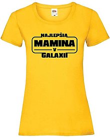 Topy, tričká, tielka - Najlepšia mamina (XS - Žltá) - 15564562_