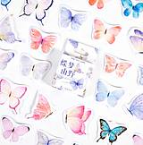Papier - NA104 Krabička nálepiek motýle 45 kusov - 15566677_