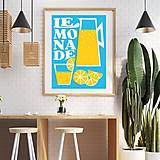 Lemonade minimalistický farebný retro print (plagát)
