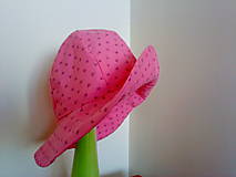 Detské čiapky - Klobuk letný ružový - 15565415_