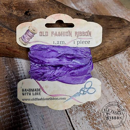 Galantéria - Old Fashion saténová stuha  54 Alpine Violet - 15567423_