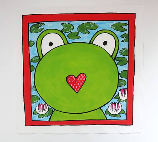 Bavlnený panel UŠI SI SÁM - Zvieratko z lesa (Žabka)