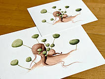Grafika - Zelený svet - Print | Botanická ilustrácia - 15569996_