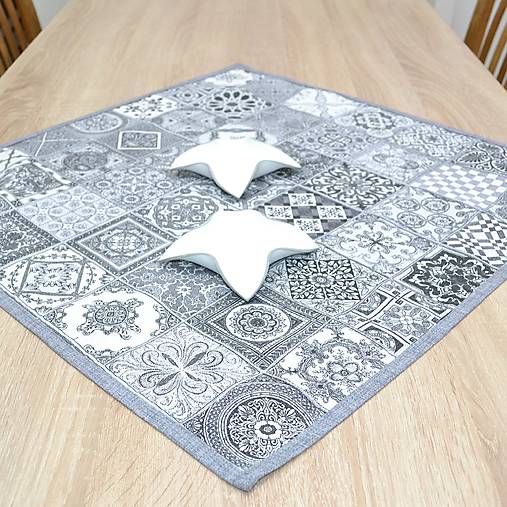 Úžitkový textil - QUADRAT - obrus štvorec GRAY 65x65 - 15567403_
