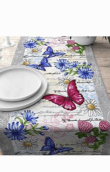 Úžitkový textil - Štóla na stôl motýle - 15569155_