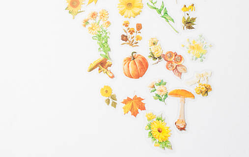 Papier - Transparentný set nálepiek "Yellow/Orange" (A.) - 15568280_