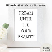Dekorácie - PDF plagát A4 DREAM na stiahnutie - 15568129_