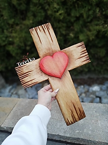 Dekorácie - Drevený lipový kríž - 15569025_