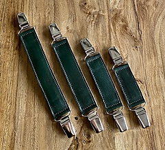 Iné doplnky - Krátky kožený trak - smaragdovozelený - 15571394_