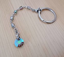 Kľúčenky - Kľúčenka alebo šperková dekorácia na kabelku - Swarovski - chirurgická oceľ - 15571096_