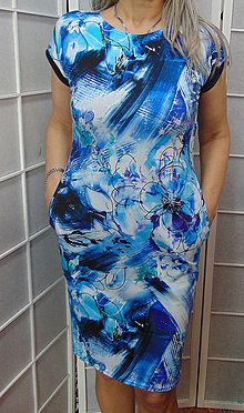 Šaty - Šaty s kapsami - květy S - XXXL - 15572938_