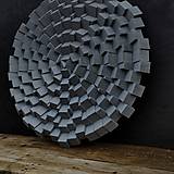 Dekorácie - Geometrický obraz zo smrekového dreva Unique Grey Edition - 15572111_