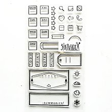 Nástroje - Silikónové razítka, pečiatky - štítky, nápisy, 17,5x9,5 cm - 15574197_