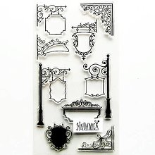 Nástroje - Silikónové razítka, pečiatky - lampy, ornamenty, 20x11 cm - 15574200_