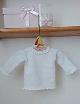 Detské oblečenie - Biely pulovrík - 15573053_