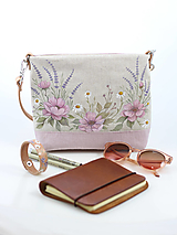 Kabelky - Dámska ručne maľovaná crossbody kabelka - 15573605_