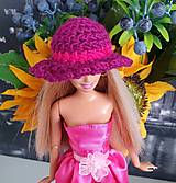Hračky - Fialový klobúk pre Barbie - 15574440_