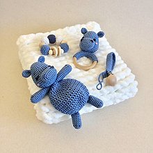 Hračky - Set s Hrošíkom / modrý (5 hračiek) - 15573935_