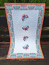 Úžitkový textil - Prestieranie, obrus - ručne maľované motýle - 15573987_