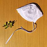 Detské čiapky - Detský krstový čepiec  (podšitý) - 15575582_