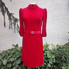 Šaty - Zamatové šaty s opaskom (rôzne farby) - 15575552_