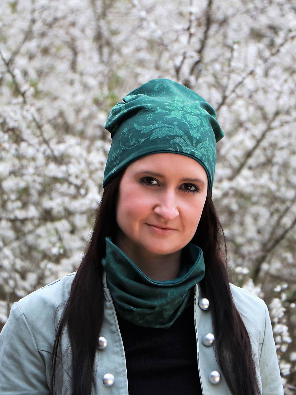 „ Glamour “ úpletová čiapka, nákrčník alebo set