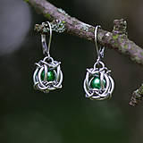 Náušnice - Mini lucerny - tyrkysové náušnice (Zelená) - 15577248_