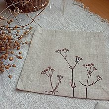 Úžitkový textil - Ľanové obrúsky "  Lúčne trávy" , ručne maľované (maľba na strane) - 15578043_