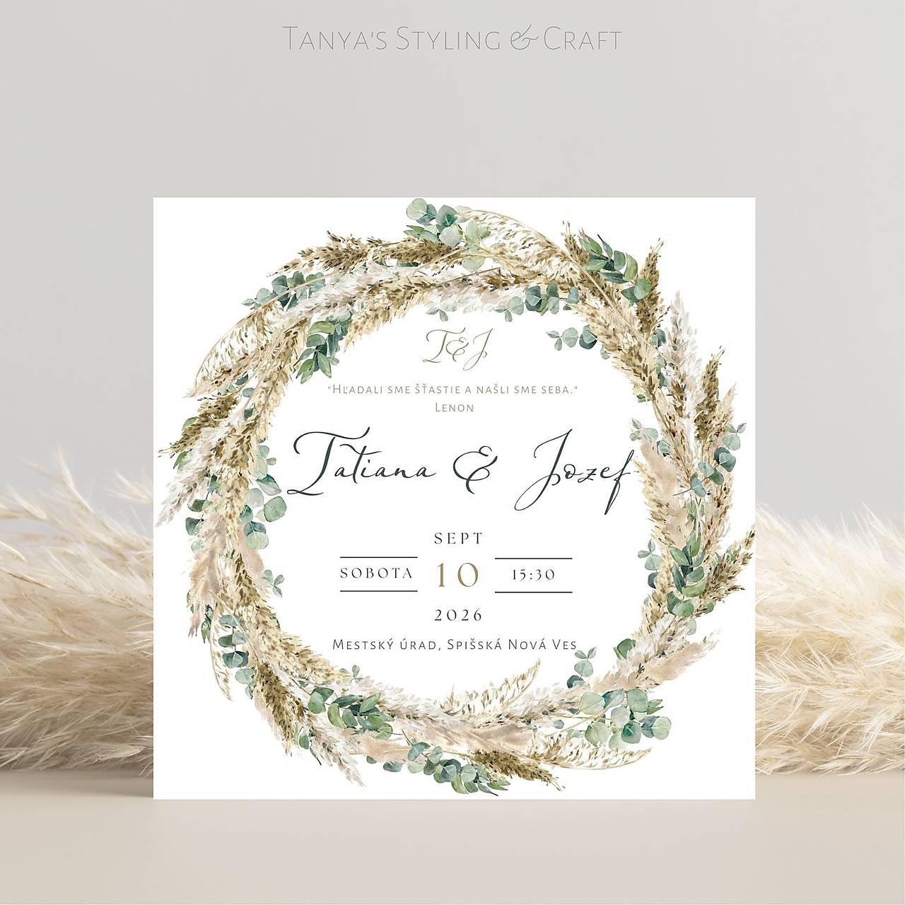 EKO svadobné oznámenie