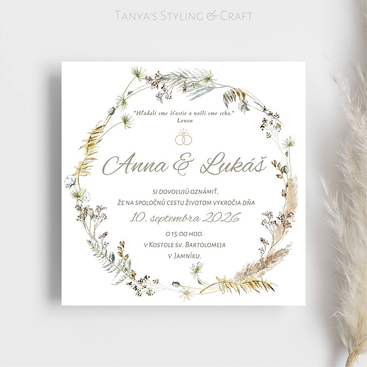 EKO svadobné oznámenie