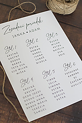Papiernictvo - Zasadací poriadok "Minimalistický" - 15577717_