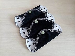 Úžitkový textil - EKO Lady Mini intimka - Dots/black sada 3 kusov - 15578496_