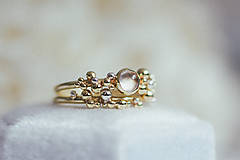 Prstene - Zlatý prsteň - Bokeh Gold Mini - 15579168_