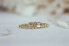 Prstene - Zlatý prsteň - Bokeh Gold Mini - 15579169_