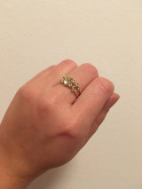 Prstene - Zlatý prsteň - Bokeh Gold Mini - 15579216_