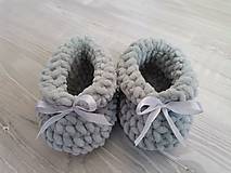Detské topánky - Baby botičky - svetlosivá - 15581660_