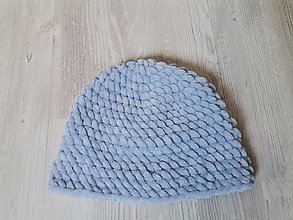 Detské čiapky - Čiapočka Basic  (Ľanová modrá) - 15581642_