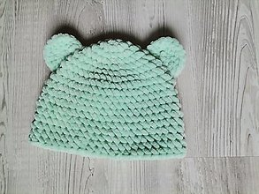 Detské čiapky - Čiapočka Teddy - veľkosť 0-3m  (Zelená) - 15581650_