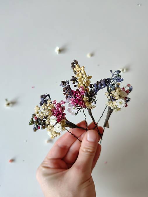 Kvetinová vlásenka "dotkni sa dúhy" - fialová