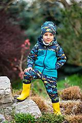 Detské oblečenie - prechodná softshell bunda dino užšia - 15579680_